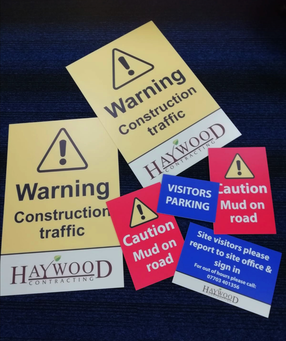Haywood Contracting Safety Signage